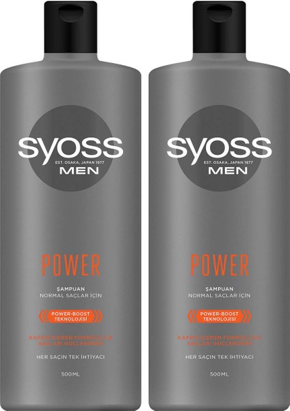 Men Power Şampuan 500 Ml X2 Adet