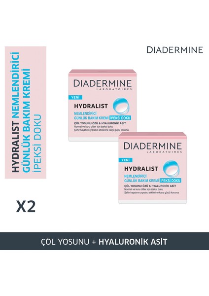 Hydralist Nemlendirici Bakım Kremi İpeksi Doku 50 Ml X 2 Paket