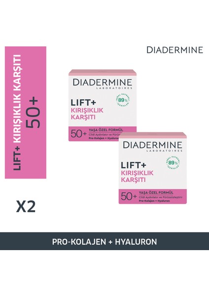Dıadermıne Lıft+ 50+Gündüz Kremi X 2 Adet