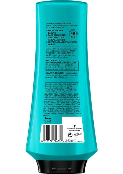 Million Gloss Saç Kremi 360 Ml X 6 Adet