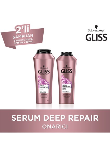 Serum Deep Repair Şampuan 500 Ml + Serum Deep Repair Şampuan 360 Ml