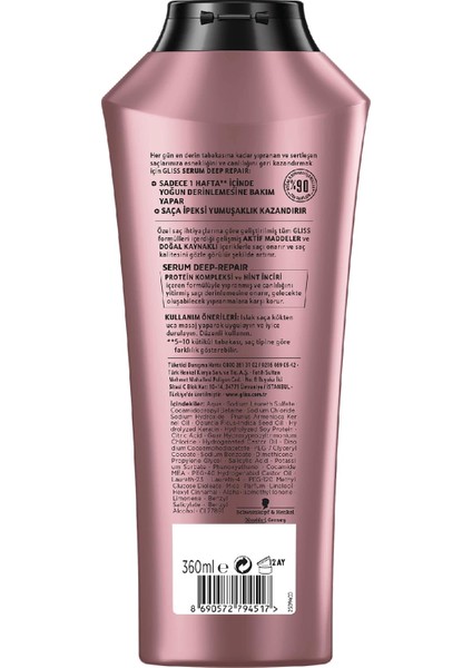 Serum Deep Repair Şampuan 500 Ml + Serum Deep Repair Şampuan 360 Ml