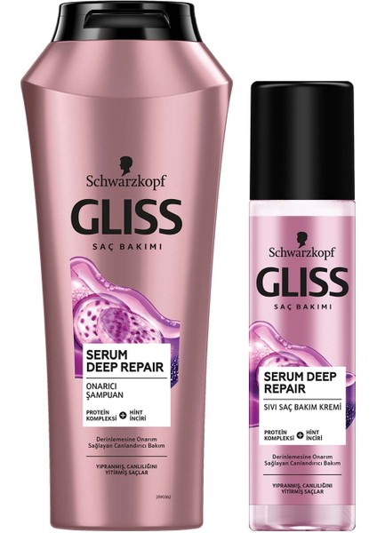 Serum Deep Repair Şampuan 500 Ml + Serum Deep Repair Şampuan Sıvı Saç Kremi 200 Ml