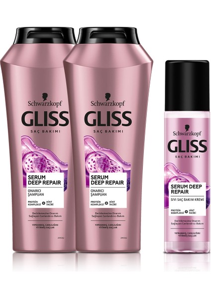 Serum Deep Repair Şampuan 500 Ml X 2 Adet + Sıvı Saç Kremi 200 Ml