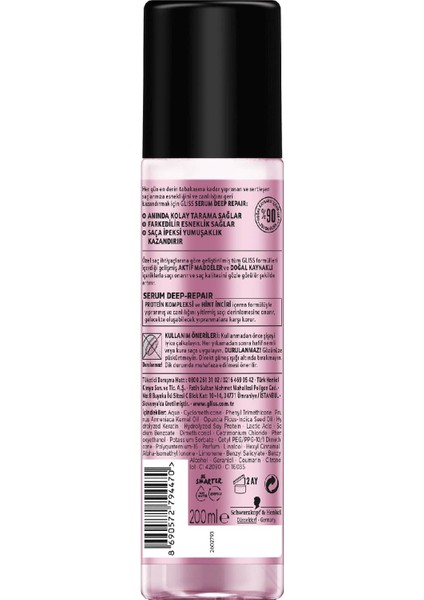 Serum Deep Repair Şampuan 500 Ml X 2 Adet + Sıvı Saç Kremi 200 Ml