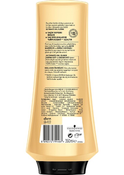 Ultimate Oil Elixir Saç Kremi 360 Ml + Bakım Serumu 100 Ml modelleri