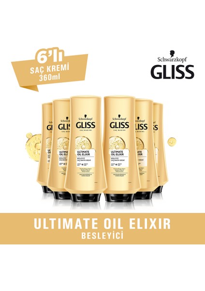 Ultimate Oil Elixir Saç Kremi 360 Ml X 6 Adet
