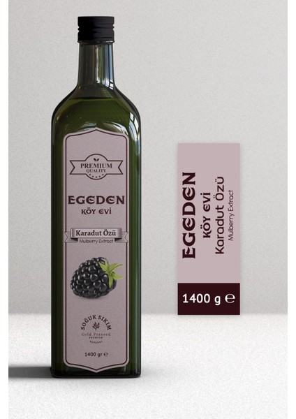 Yöresel Karadut Özü 1400 gr Cam Şişe