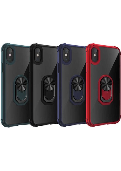 Apple iPhone Xs Max 6.5 Airbagli Yüzüklü Ultra Koruyucu Silikon Kılıf