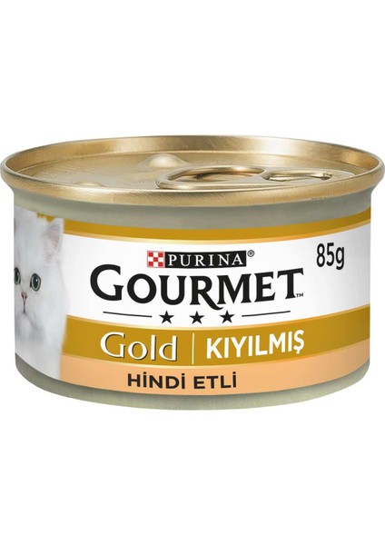 Gourmet Gold Kıyılmış Hindili Kedi Yaş Mama 85 gr 24 Adet