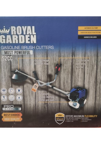 Royal Garden Yan Tırpann 52CC Benzinli Tırpan