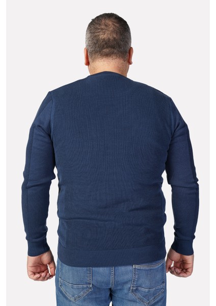 Büyük Beden INDIGO Bisiklet Yaka Pamuklu Erkek Kazak fırsatları