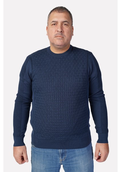 Büyük Beden INDIGO Bisiklet Yaka Pamuklu Erkek Kazak indirimleri