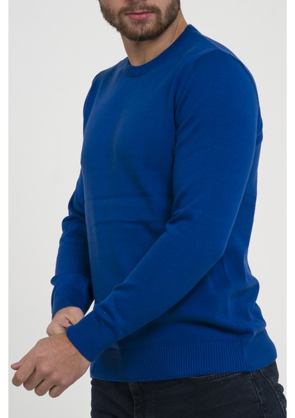 Erkek Sax %100 Pamuk Bisiklet Yaka Triko Kazak TRIST-1101 modelleri