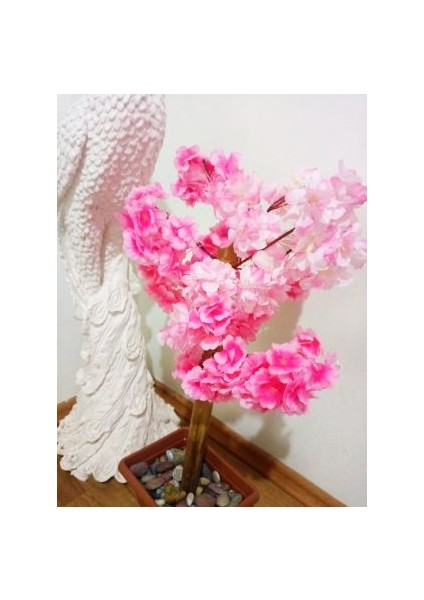 65 cm Boyunda Pembe Bahar Dalı Mini Pembe Bahar Dalı Ağacı Çiçek modelleri