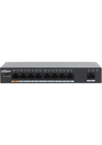 PFS3009-8ET-96 8fe Poe Port (8xpoe 96W) 1fe Uplink Port Yönetilemez Switch