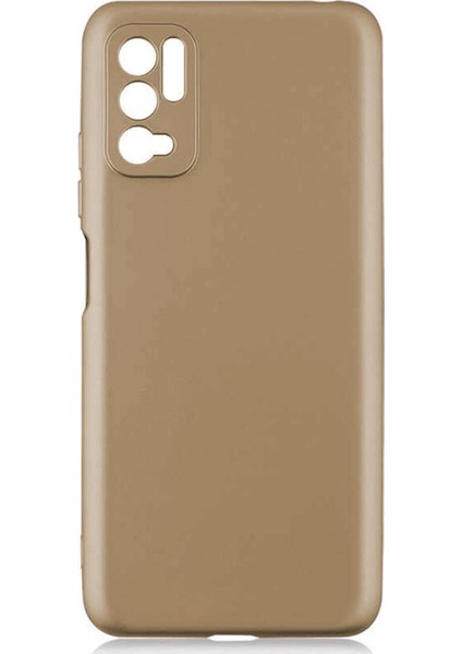 Xiaomi Poco M3 Pro Premium Matte Silikon Kılıf - Gold