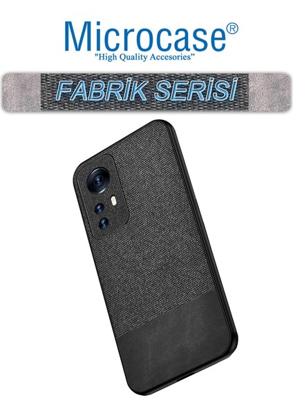 Xiaomi 12 Pro Fabrik Kumaş ve Deri Desen Kılıf - Siyah fiyatları