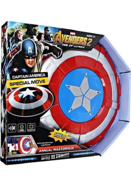 Marvel Avengers Kaptan Amerika Kalkan Işıklı Sesli Elektronik Oyuncak 27X27CM