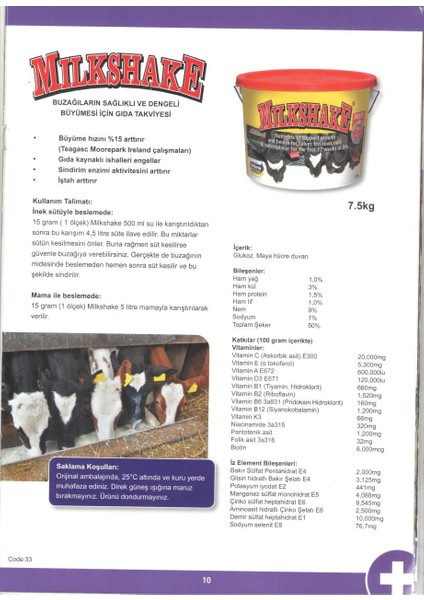 Milkshake 7,5 kg. fiyatları