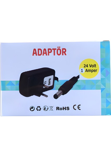 Charger 24V 1A Adaptör 5.5/2.5 Priz Tip 3