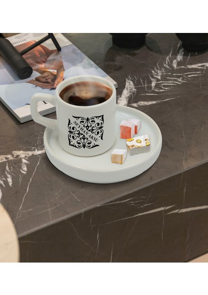 Kişiye Özel Sunum Tabaklı Isimli Türk Kahvesi Fincanı Model 10 fiyatları