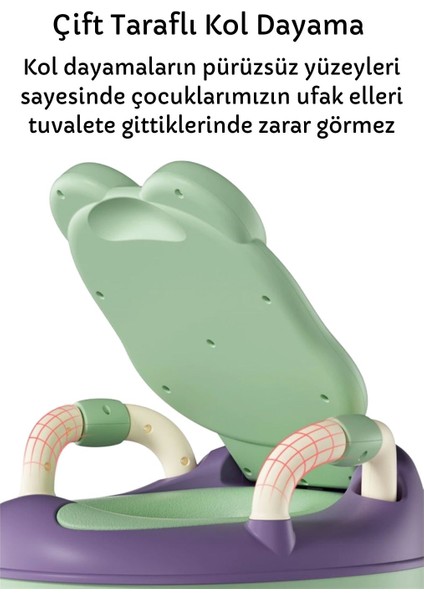 Mooie Baby's Mooiebaby's Frog Potty Çocuk Tuvaleti, Taşınabilir Eğitim Lazımlığı, Carry Potty