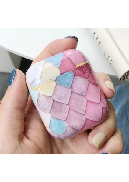 1/2 Balık Ölçeği Pembe Için Parlak Renkli Kulaklık Kılıfı (Yurt Dışından)