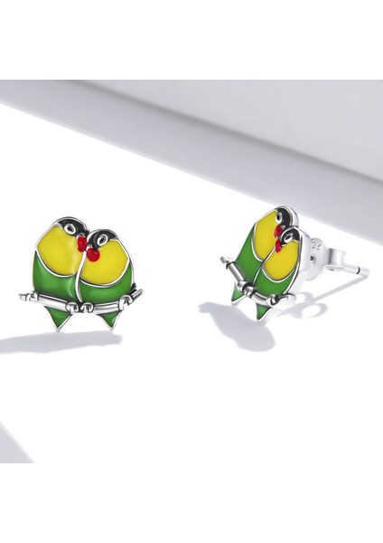 S925 Sterlıng Silver Two Orioles Kulak Saplamaları Kadın Küpe (Yurt Dışından) fırsatları