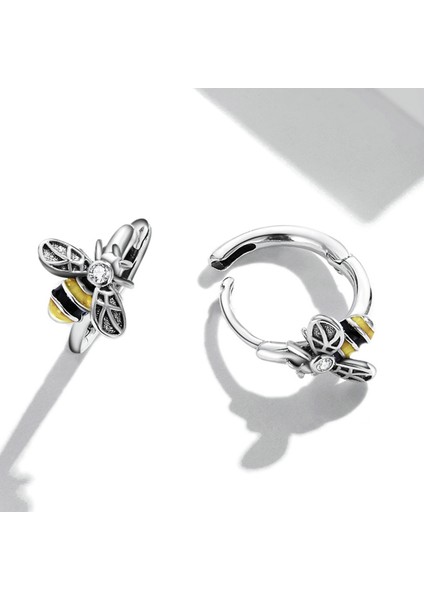 S925 Sterlıng Gümüş Mini Bee Kadın Küpe (Yurt Dışından) fiyatları