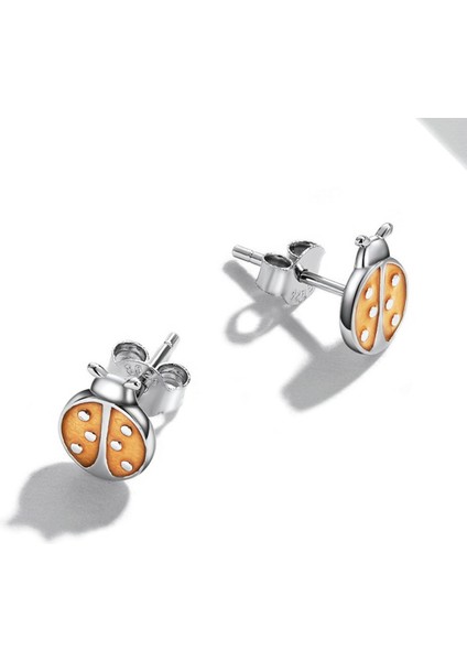 S925 Sterlıng Silver Turuncu Lady Blug Kulak Çıtçıtları Kadın Küpe (Yurt Dışından) fiyatları