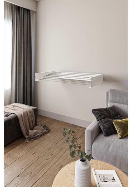 Pratik Çamaşır Kurutmalığı Dekoratif Askılık 120CM