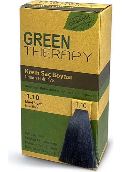 Therapy Krem Saç Boyası 1.10 Mavi Siyah