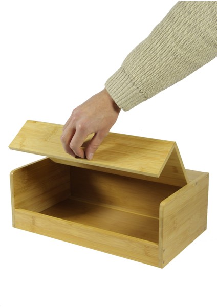 Bambu Ekmek Kutusu Ekmek Dolabı, Ekmek Sepeti Sandığı, Ekmeklik, Çok Amaçlı Bambu Kutu