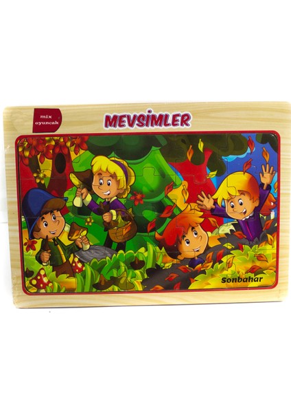 Ahşap Puzzle Mevsimler 20 Parça Puzzle Çarpım Tablosu