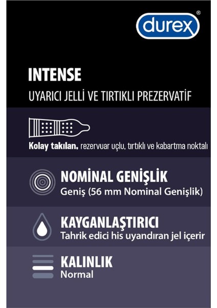 Intense Prezervatif 10'Lu modelleri