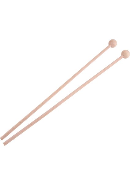 SunniMix Çift Davul Marimba Ksilofon Perküsyon Mallets Sert Ahşap 42 cm.