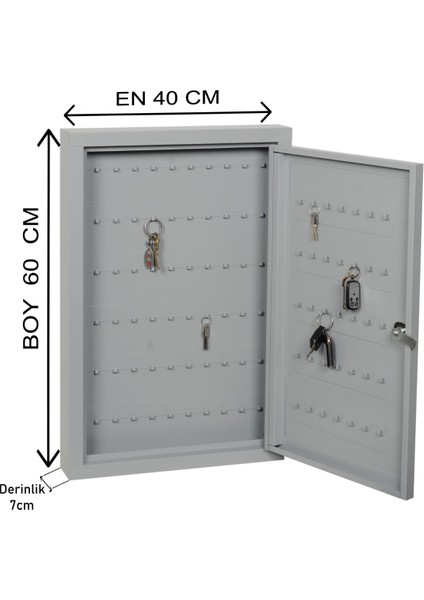 100'LÜ Metal Anahtar Dolabı Anahtar Askısı Anahtar Kasası