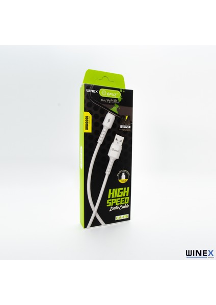 GFZ116 Type-C 3.0A Hızlı Şarj ve Data Kablosu 1m Beyaz modelleri