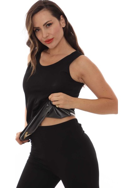 Terleten Zayıflatan Unisex Sauna Termal Korse Tayt ve Atlet Takım
