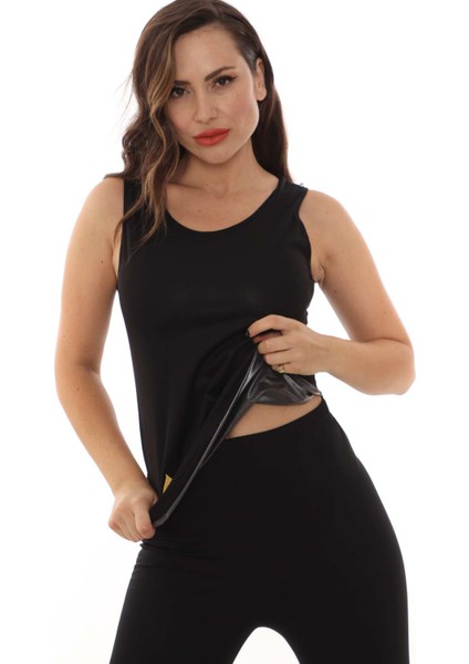Terleten Zayıflatan Unisex Sauna Termal Korse Tayt ve Atlet Takım