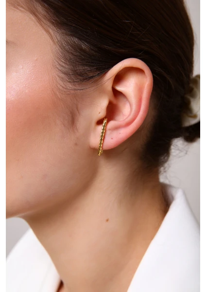 Gold Renk Burgu Earcuff