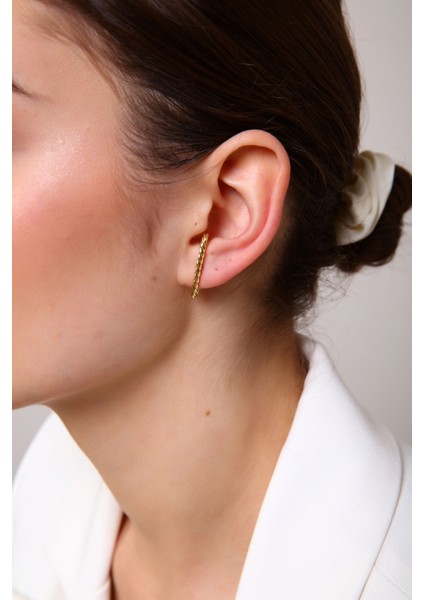 Gold Renk Burgu Earcuff