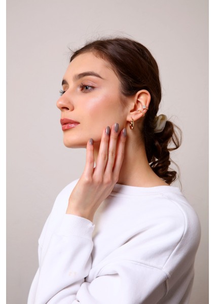 2'li Gold Renk Kuzey Yıldızı Earcuff