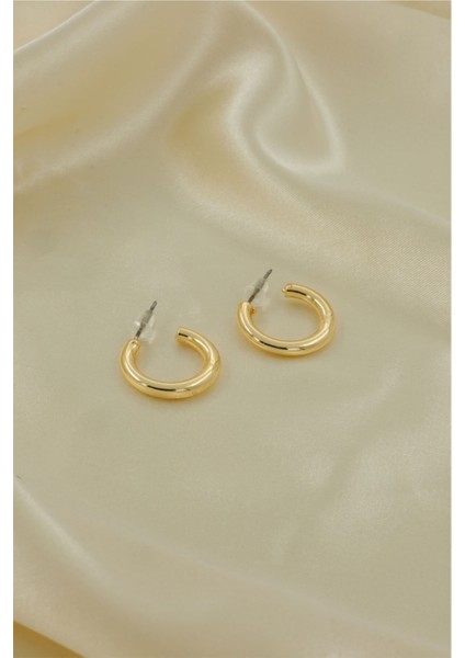 Kadın Altın Kaplama Halka Boru Küpe