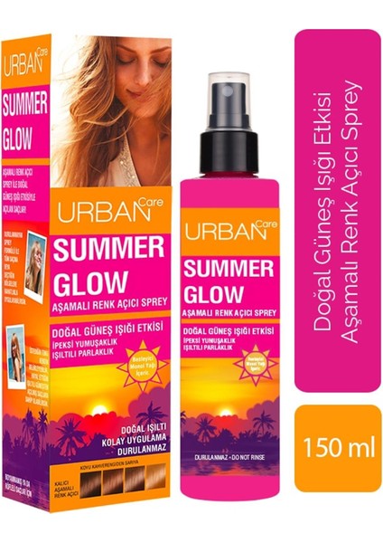 Urban Care Summer Glow Aşamalı Renk Açıcı Sprey 150 Ml