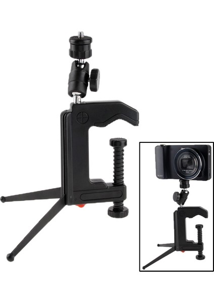 Çok Fonksiyonlu Katlanır Kelepçe Tripod Siyah (Yurt Dışından) fiyatları