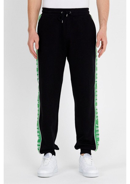 Yeşil Şeritli Siyah Erkek Eşofman Altı modelleri