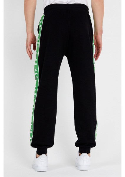 Yeşil Şeritli Siyah Erkek Eşofman Altı fırsatları