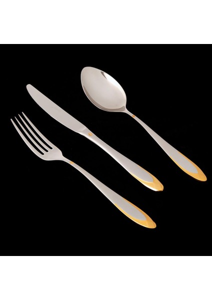 Morfeu 12 Kişilik 84 Parça Altın Çatal Kaşık Bıçak Takımı modelleri